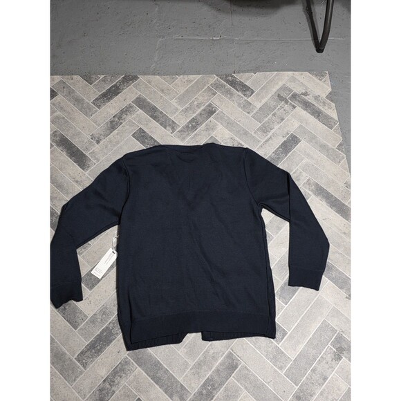 New Craft & Flow Cardigan Sweater Mens XL Blue Navy Cable Knit Pockets Preppy - Picture 4 of 8